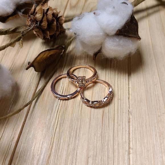 ๐๐BACK IN STOCK!๐๐3 PC Rose Gold Plated ring - Picture 5 of 12